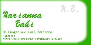 marianna baki business card